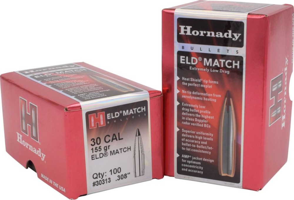 HORNADY PALLE CAL30 ELD M 155 GR