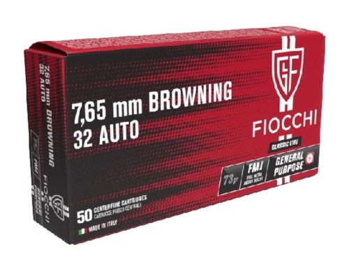 FIOCCHI CARICHE 7,65 BR 73 GR FMJ