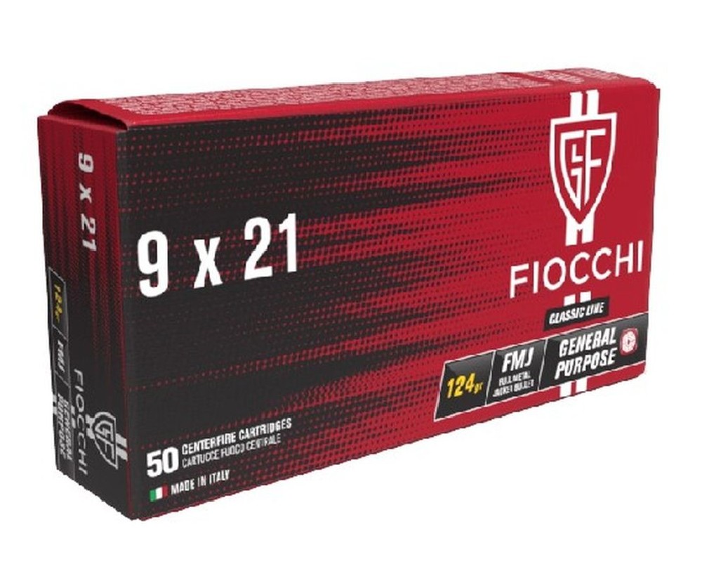 FIOCCHI CARICHE 9X21 FMJ 124 GR