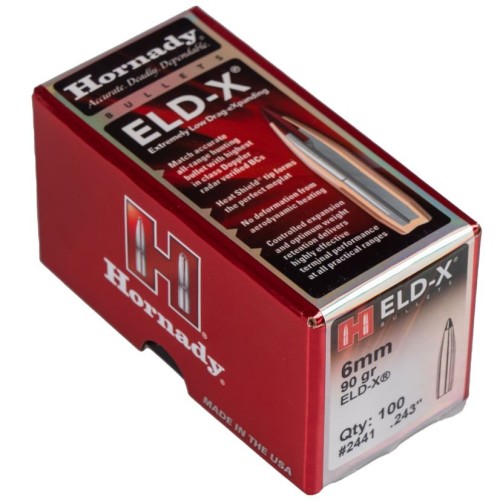HORNADY PALLE 6 MM ELD X GR 90