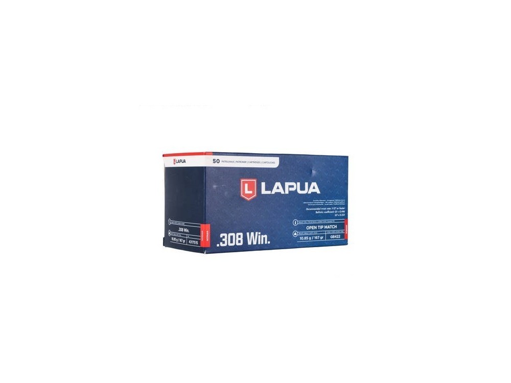 LAPUA CARICHE 308 WIN 167 GR