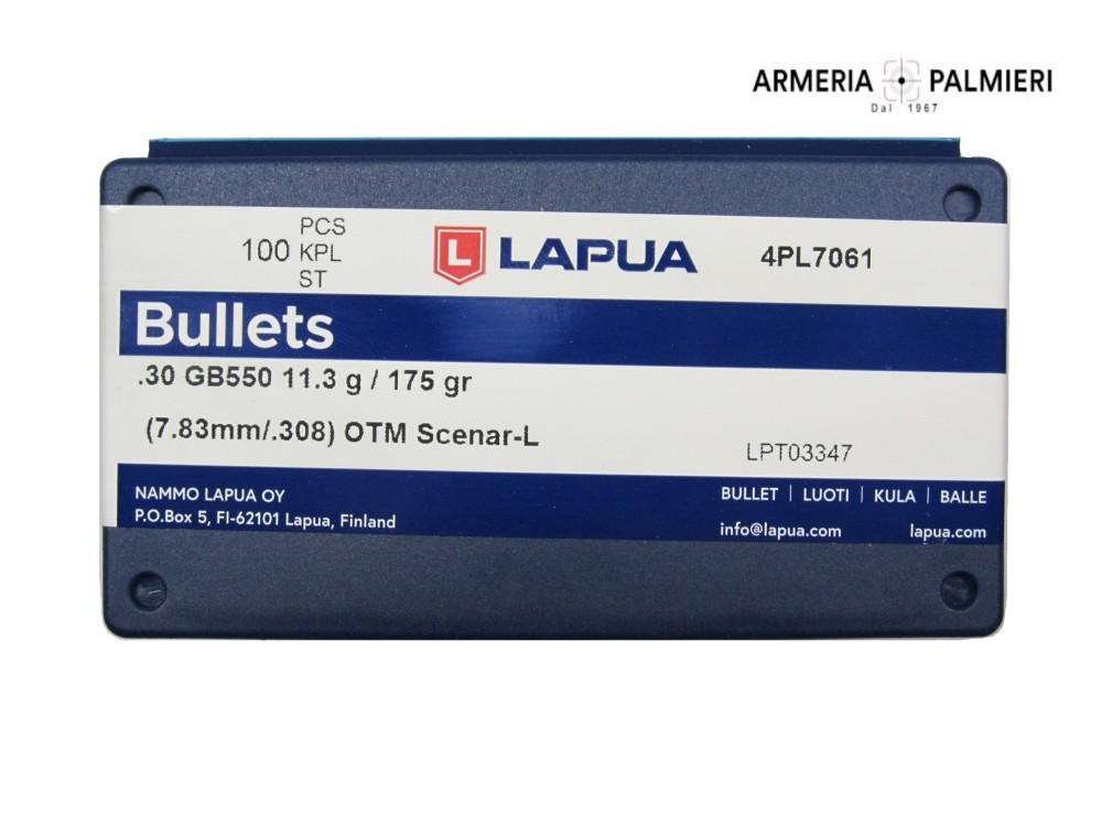 LAPUA PALLE CAL30 175GR SCENAR L