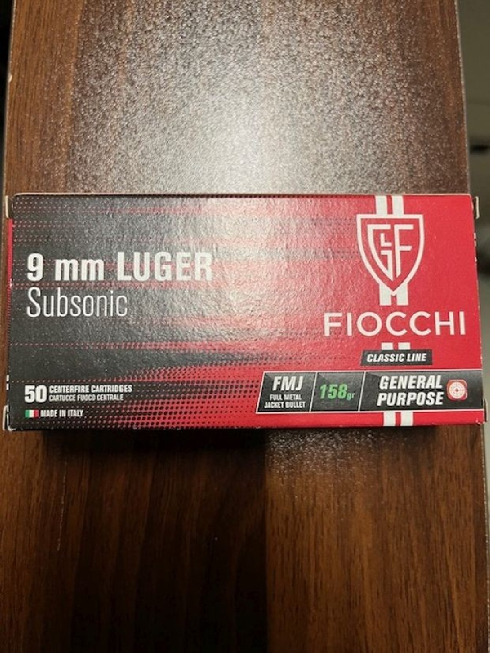 FIOCCHI CARICHE 9LUGER FMJ GR 158