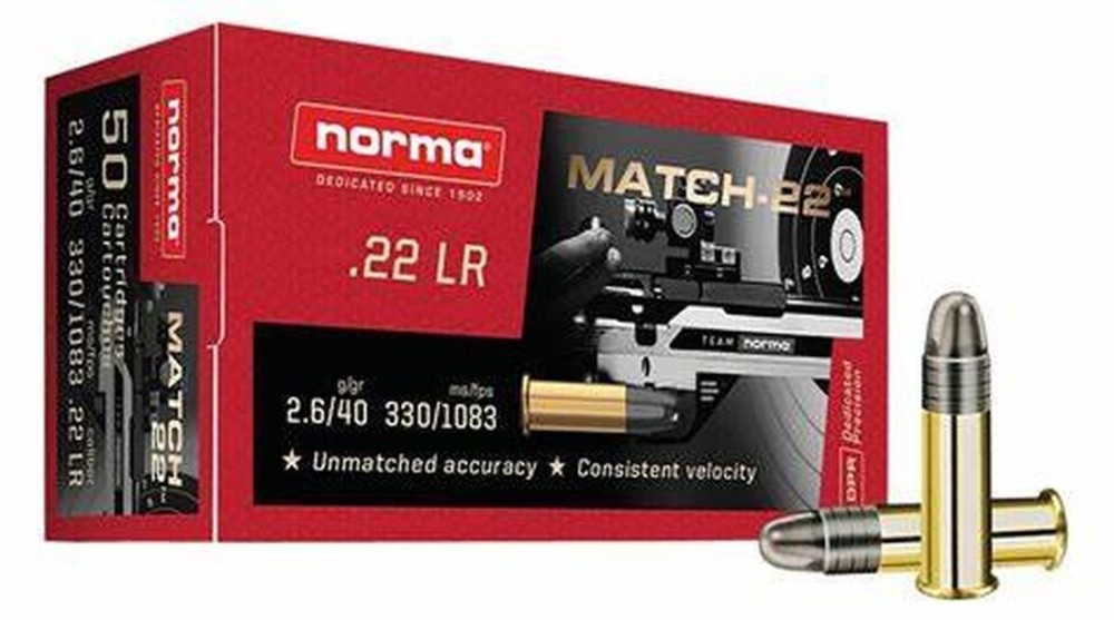 NORMA CARICHE 22LR MATCH 22