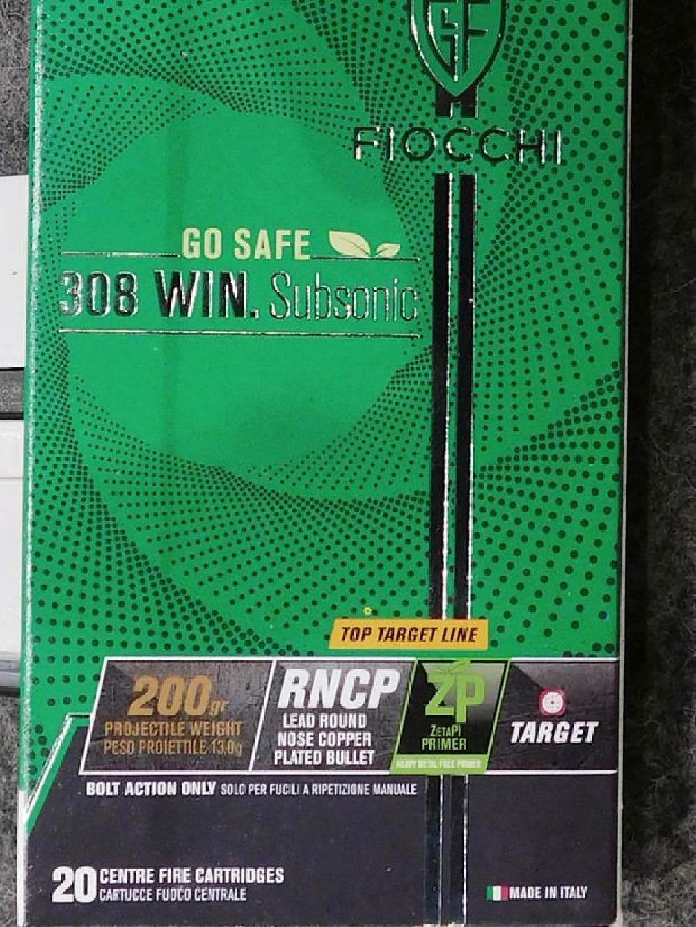 FIOCCHI CARICHE 308 WIN SUBS 200 GR
