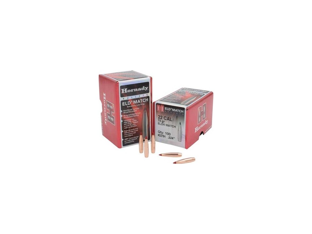 HORNADY PALLE CAL22 75GR ELD MATCH