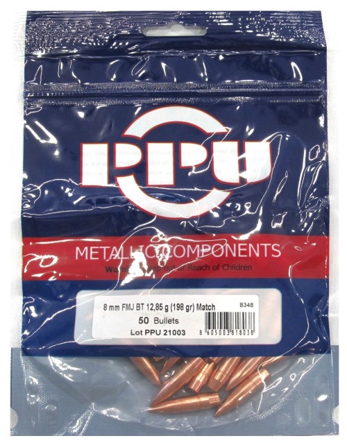 PRVI PPU PALLE FMJBT 8MM 198GR 50PZ