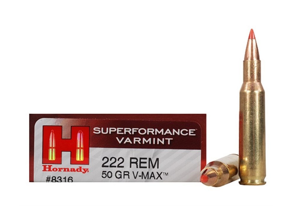 HORNADY CARICHE 222 REM 50 GR QT 20