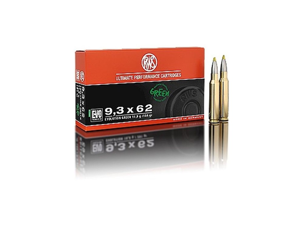 RWS CARICHE 9,3 X 62  GR 184 GREEN