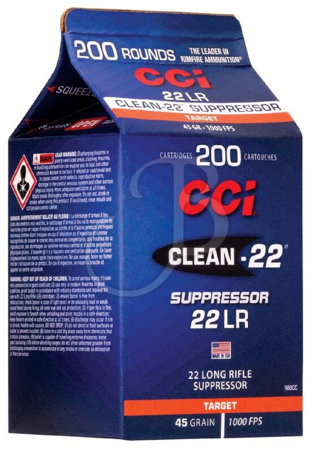 CCI CARICHE 22 LR CLEAN 45GR LRN