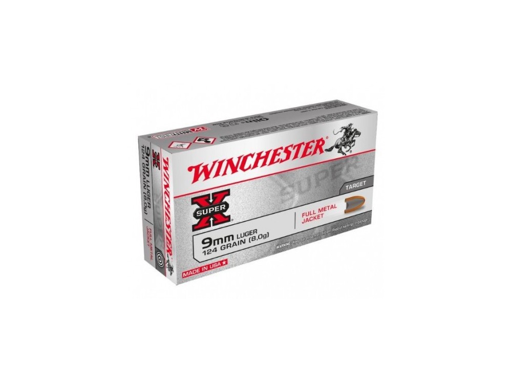 WINCHESTER CARICHE 9MM QT 50 FMJ