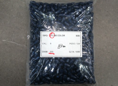 PALLE COLORED 9MM 124 TC 1000 PZ