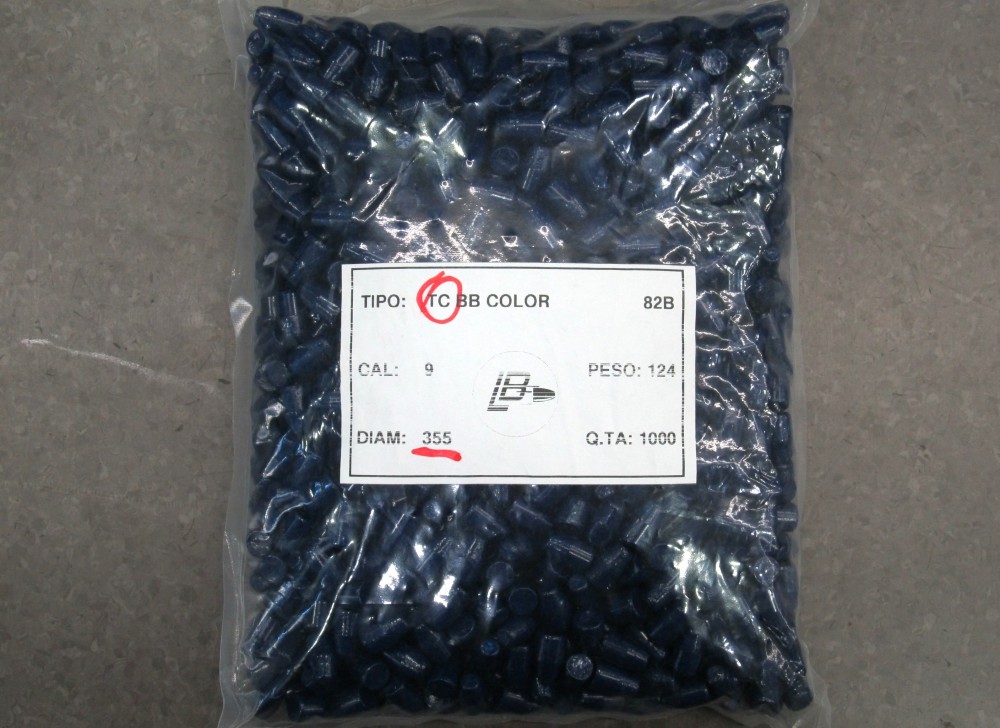 PALLE COLORED 9MM 124 TC 1000 PZ