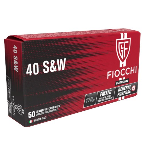 FIOCCHI CARICHE 40SW FMJTC 170 GR