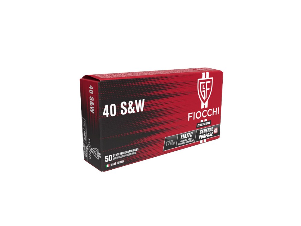 FIOCCHI CARICHE 40SW FMJTC 170 GR
