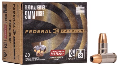 FEDERAL CARICHE 9X19 JHP 124GR