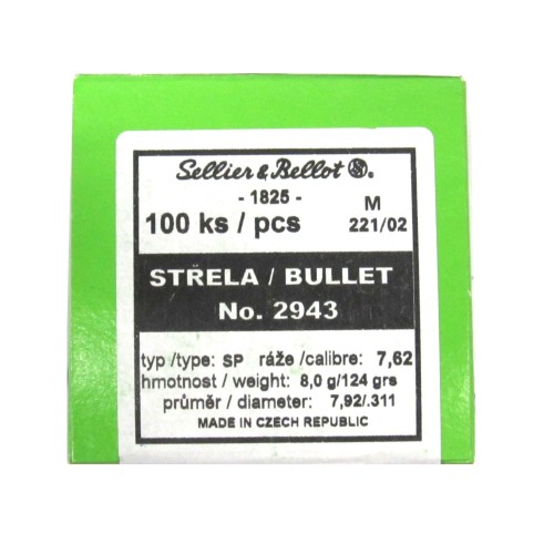 S&B PALLE CAL 7,62 GR 124 SP