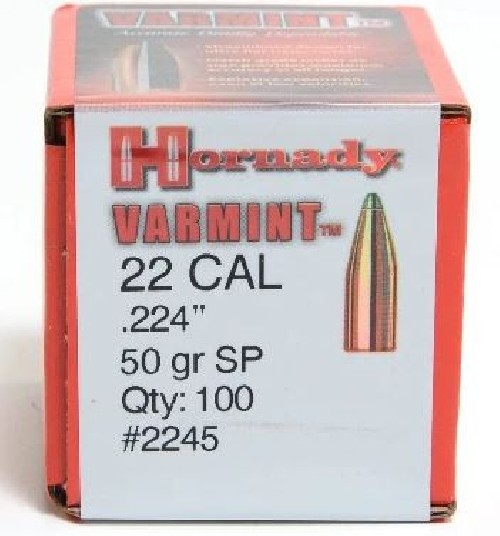 HORNADY PALLE CAL 22 50 GR SP