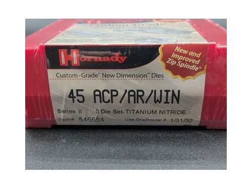 HORNADY 3 DIES SET 45 ACP