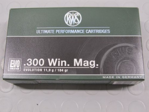 RWS CARICHE 300 WIN MAG 184 GR EVO
