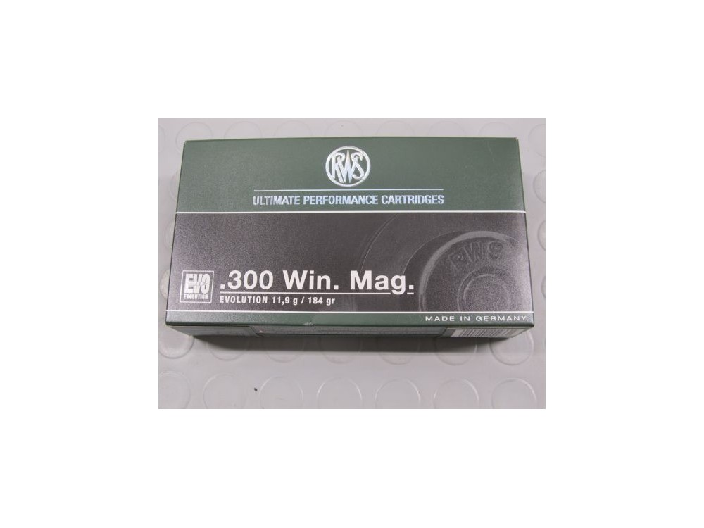 RWS CARICHE 300 WIN MAG 184 GR EVO