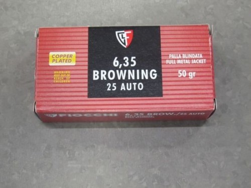 FIOCCHI CARICHE 6,35 FMJ 50 GR