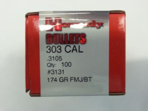 HORNADY PALLE CAL 303 FMJBT 174 GR