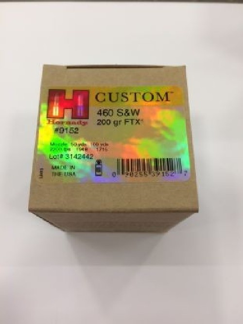 HORNADY CARICHE 460 S&W FTX