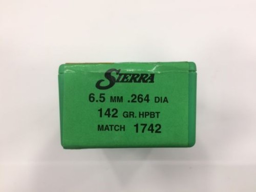 SIERRA PALLE CAL 6,5 MM 142 GR
