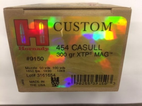 HORNADY CUSTOM CARICHE 454 CASULL