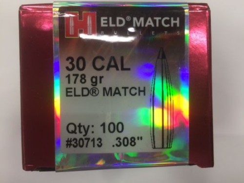 HORNADY PALLE CAL30 ELD MATCH 178GR