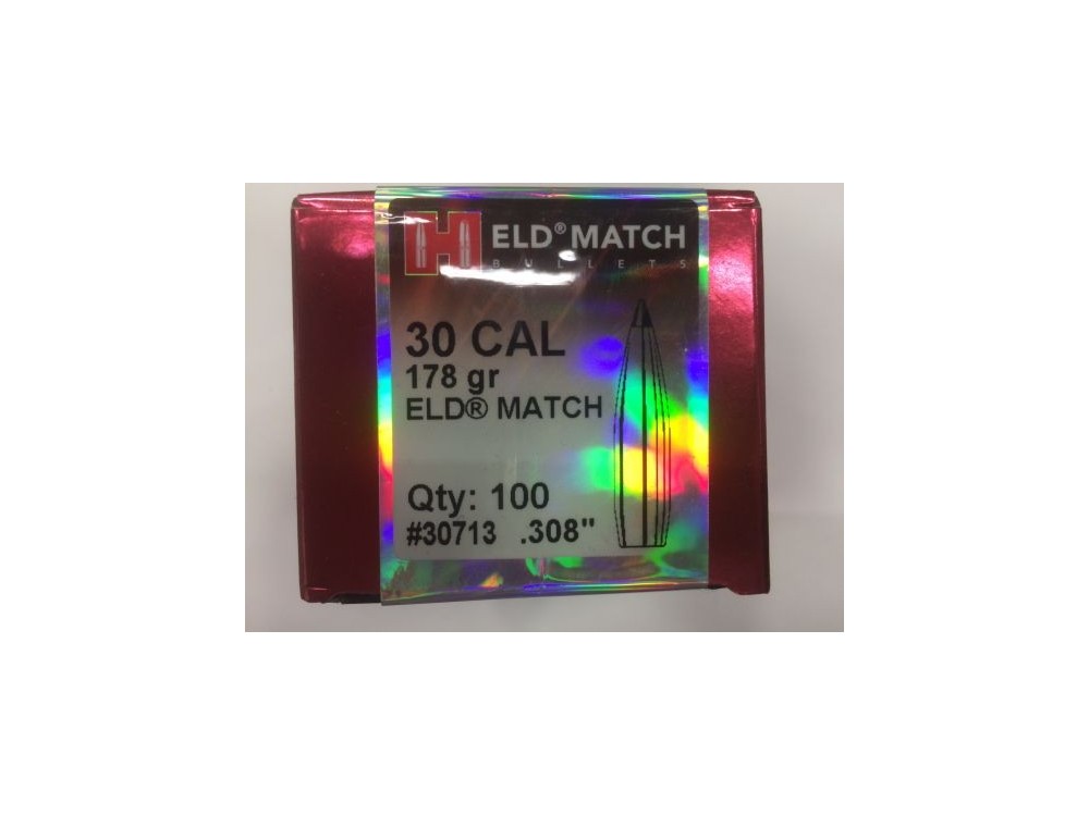 HORNADY PALLE CAL30 ELD MATCH 178GR
