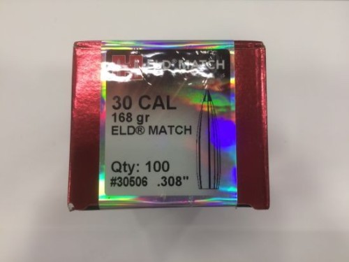 HORNADY PALLE CAL30 ELD M 168 GR