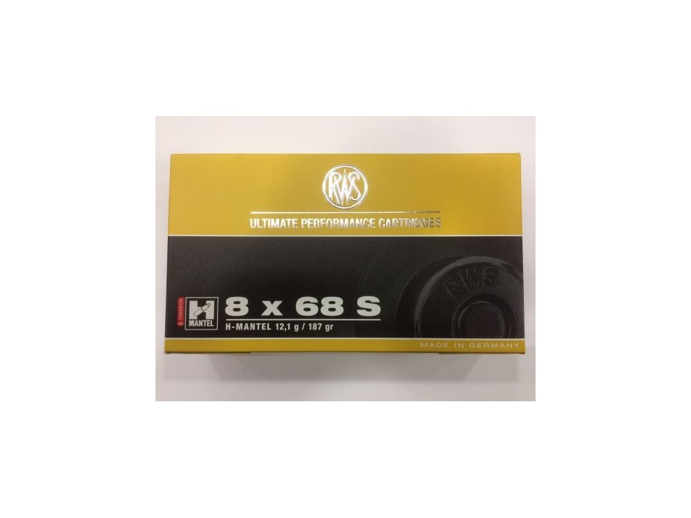 RWS CARICHE 8 X 68 S HM 187 GR