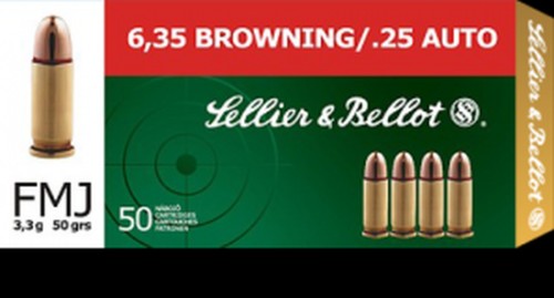 S&B CARICHE 6,35 FMJ 50 GR