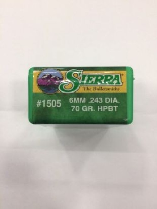 SIERRA PALLE CAL 6MM 70 GR HPBT