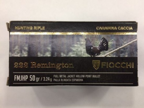 FIOCCHI CARICHE CAL 222 REM 50 GR