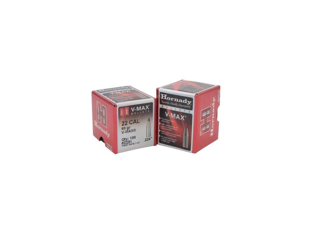 HORNADY PALLE CAL22 60GR V-MAX