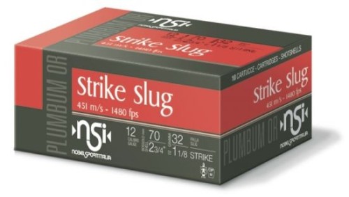 NOBEL CARTUCCE C12 STRIKE SLUG 32G