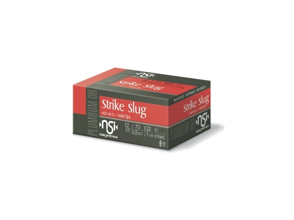 NOBEL CARTUCCE C12 STRIKE SLUG 32G
