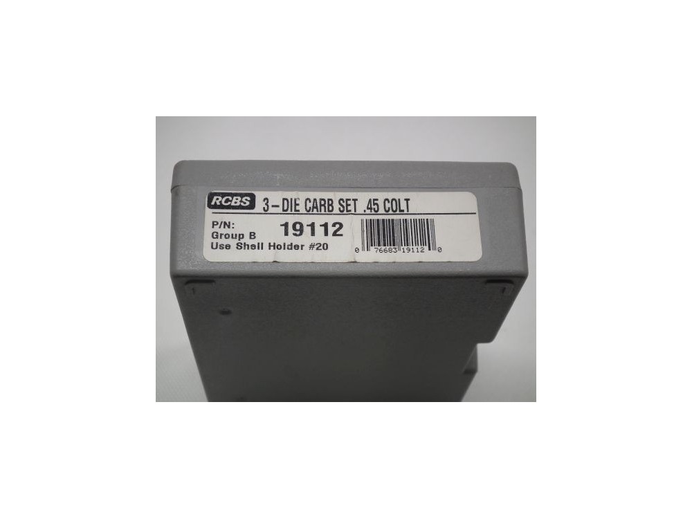 RCBS 3 DIE SET CAL 45 COLT CARBIDE
