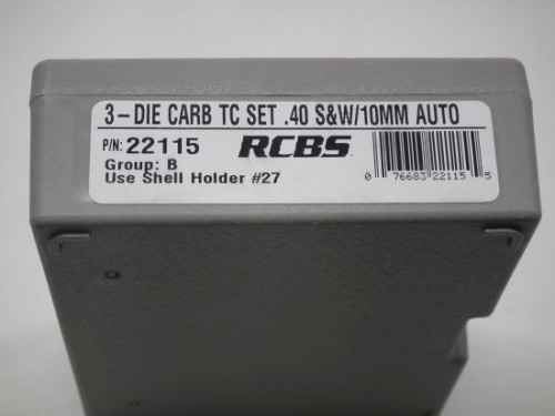 RCBS 3 DIE TC SET 40 S&W CARBIDE