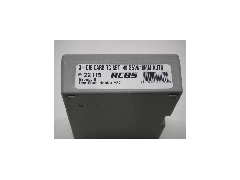 RCBS 3 DIE TC SET 40 S&W CARBIDE