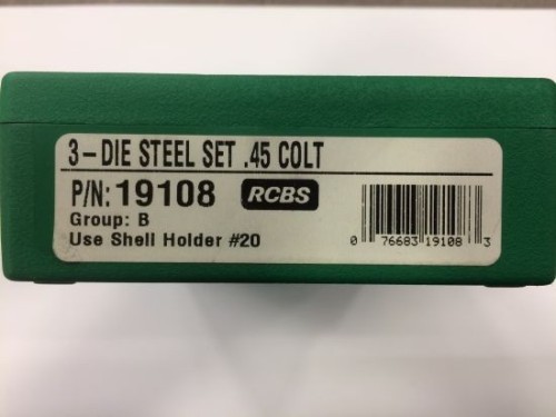 RCBS 3 DIE TC STEEL SET 45COLT