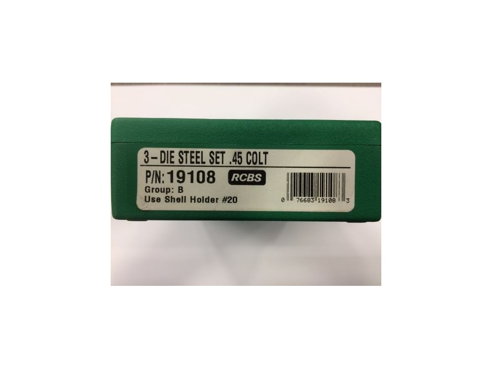 RCBS 3 DIE TC STEEL SET 45COLT