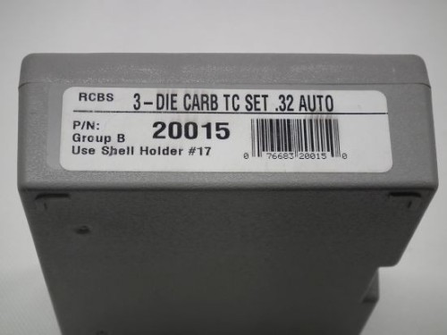RCBS 3 DIE TC SET 32 AUTO CARBIDE