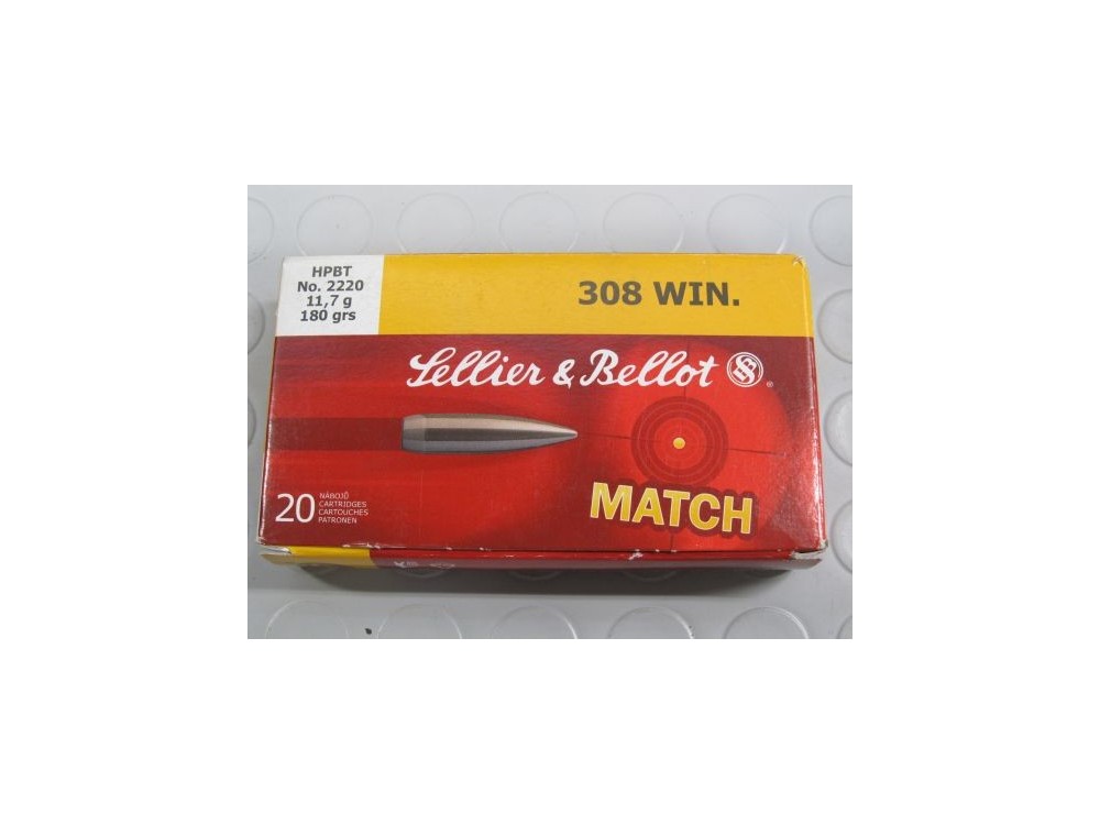 S&B CARICHE 308 WIN 180 GR MATCH