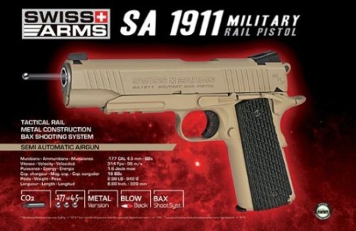 SWISS ARMS PISTOLA LIB V 1911 TAN