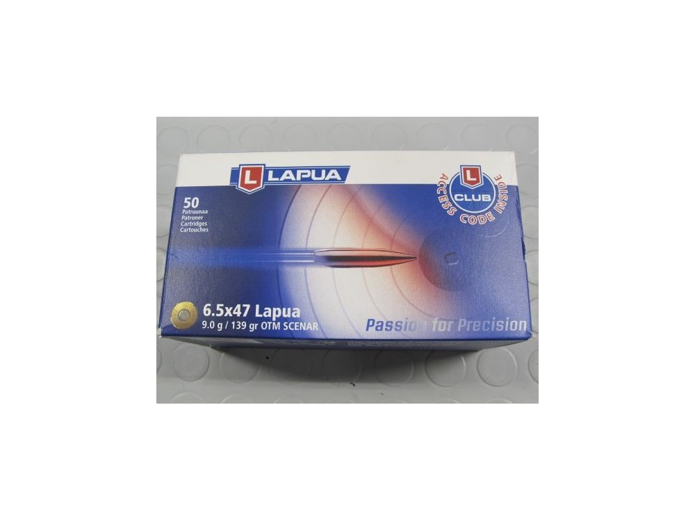 LAPUA CARICHE 6,5 X 47 LAPUA 139 GR