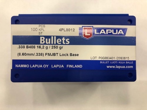 LAPUA PALLE C 338 FMJBT 250 GR